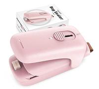 Mocturnity Mini Scelleuse de à Copeaux, Coupeur de Scelleuse sous Vide Portatif, Machine de Refermeture Portable pour Frais en Plastique de Collation- B