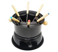 Mocturnity Mini set de casseroles à fondue en acier inoxydable, fondue au chocolat avec fromage, 6 fourchettes et marmite amovible pour faire fondre la sauce au caramel