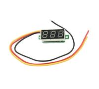 Mocturnity Mini voltmètre numérique DC 0-100 V Testeur de tension de panneau LED 3-Digital avec 3 fils rouges