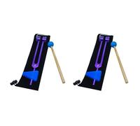 Mocturnity OM136.1 Lot de 2 fourchettes d'accordage en alliage d'aluminium avec marteaux pour guérir les chakras et soulager le stress Violet