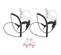 Mocturnity Oreillette acoustique à tube d'écoute unique pour police de 3,5 mm avec une paire d'écouteurs moyens pour microphones de haut-parleur