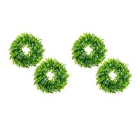 Mocturnity Paquet de 4 Guirlande de Buis Artificiel Faux Feuilles Artificielles Guirlande Porte Décoration de Couronne Suspendue, 10 Pouces