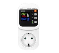 Mocturnity Prise Intelligente WiFi Tuya avec Protecteur de Tension et de Courant, Stabilisateur et Mesureur D'Énergie Multifonctionnel - Prise EU