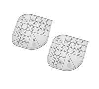 Mocturnity Règle de couettes d'angle incurvée , règle de coupe d'angle courbé de couture acrylique, outil de patchwork de gabarit de couture, 2 pièces
