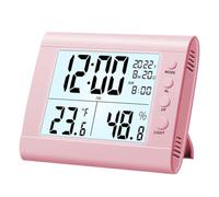Mocturnity Réveil numérique, horloge électronique écran LED Horloge électronique stéréo, cadeau pour amis et enfants Rose