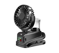 Mocturnity Ventilateur à quatre vitesses avec fonction de charge, mini ventilateur avec clip pour piédestal, idéal pour usage domestique et bureau, compact, B