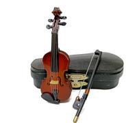 Mocturnity Violon miniature avec son, mini cadeau de décoration d'instrument de musique, ornement modèle de violon