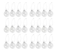 Mocturnity Xmas Ball Home Tree Decor Gift Lot de 24 boules de bricolage transparentes en plastique sans couture 60 mm