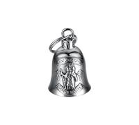 MOCY BELL - Clochette Moto Saint-Christophe Bonne Route Guardian Gremlin Mocy Bell Acier Inoxydable Argent