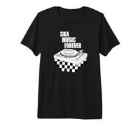 Mod Dub Reggae Ska Music Forever Tourne-Disque Monotone T-Shirt Haut de Gamme