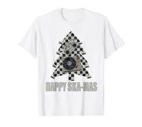 Mod Dub Reggae Ska Musique Monotone Rétro Joyeux Noël Ska T-Shirt Graphique avec Valeur, Homme, Blanc, XL