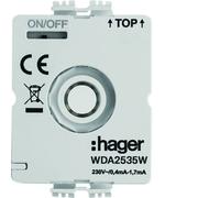 Mod LED,commande d'eclairage,230V,Neutral - HAGER WDA2535W