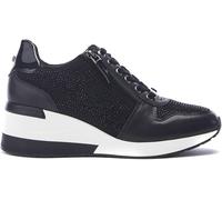 Moda In Pelle Brookie Porvair Wedge Trainers NOIR 6 (39) Female