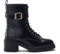 Moda in Pelle Moda in Pelle Black Omana Buckle Detail Lace-Up Block Heel Boots