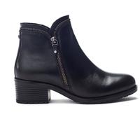 Moda in Pelle Moda in Pelle Black Opulent Zip Detail Block Heel Ankle Boots
