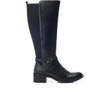 Moda in Pelle Moda in Pelle Black Radelle Buckle Detail Leather Riding Boots