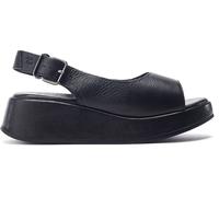 Moda in Pelle Moda in Pelle Black Shoon Gorge Minimal Slingback Leather Platform Sandals
