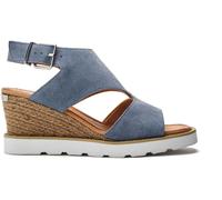 Moda in Pelle Moda in Pelle Blue High Front Leather Wedge Sandals
