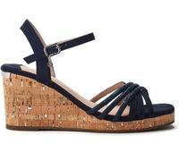 Moda in Pelle Moda in Pelle Blue Nerine Glitz Strap Square Toe Cork Wedge