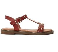 Moda in Pelle Moda in Pelle Brown Studded T-Bar Flat Sandals