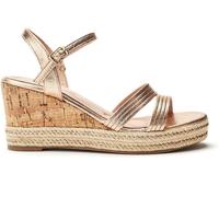 Moda in Pelle Moda in Pelle Gold Spot Asymmetric Strap Comfort Wedge Sandals