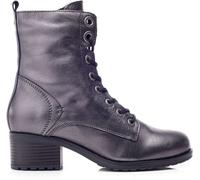 Moda in Pelle Moda in Pelle Grey Metallic Bezzie Lace Up Leather Ankle Boots