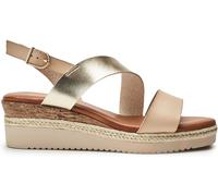 Moda in Pelle Moda in Pelle Natural Joani Cross Strap Upper Sling Back Sandals