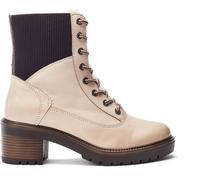 Moda in Pelle Moda in Pelle Nude Omura Fur Lined Lace-Up Hiker Boots