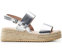 Moda in Pelle Moda in Pelle Silver Two Part Low Espadrille Wedges