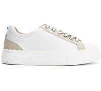 Moda in Pelle Moda in Pelle White Brosa Slab Trainers With Scallop Rand
