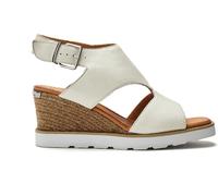 Moda in Pelle Moda in Pelle White High Front Leather Wedge Sandals