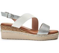 Moda in Pelle Moda in Pelle White Joani Cross Strap Upper Sling Back Sandals