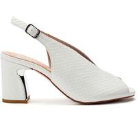 Moda in Pelle Moda in Pelle White Love High Vamp Sandals With Swoosh Heels