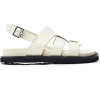 Moda in Pelle Moda in Pelle White Shoon Lonnie Sling Back T-Strap Sandals