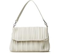 Moda in Pelle Moda in Pelle White Stella Pleated Fold Over Clutch