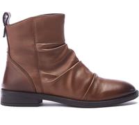 Moda In Pelle Women's Brandish Tan Leather Flat Ankle Boots TAN (Transportation Allowance Network) 4 (37) Female