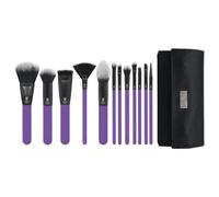 MODA Lot de 13 pinceaux de maquillage professionnels avec pochette de voyage Violet