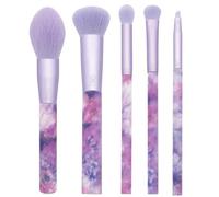 MODA Lot de 5 pinceaux de maquillage pour visage complet comprenant : fard à joues, teint, ombre, pli et eyeliner, violet paisible