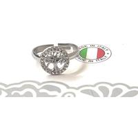 MODA MavillA Bague en acier cœur trèfle infini note musicale patte chien taille réglable, Misura regolabile, acier, acier