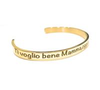 MODA MavillA Bracelet unisexe acier rigide amie soeur collègue enseignant maman napoli gravure laser idée cadeau, Taglia unica, A