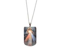MODA MavillA Collier Religieux en Acier, Santa Rita da Cascia, Jésus Miséricorde, Saint François d'Assise, Saint Janvier, Notre-Dame de l'Arco, Saint Michel Archange, Unisexe, medio, Or, acier