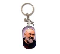 MODA MavillA Porte-clés Padre Pio couleur avec boîte cadeau, multicolore, L