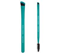 MODA Royal & Langnickel Lot de 2 pinceaux de maquillage pour pinceaux de maquillage avec ombreur d'angle et double angle et cils Bleu sarcelle