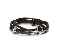 MODA Trollbeads Bracelet En Cuir Noir 45CM TLEBR-00003