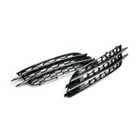 MODADA Voiture Grille feu antibrouillard Couvercle Phare Antibrouillard Avant Voiture 2 Pièces Calandre en Nid d'abeille pour A6 C7 2012 2013 2014 2015 Voiture Grille Pare-Chocs(Zwart)
