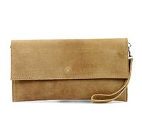 modamoda de - cuir italien embrayage Petit Suede T151, Couleur:beige