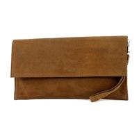 modamoda de - cuir italien embrayage Petit Suede T151, Couleur:cognac
