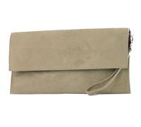 modamoda de - cuir italien embrayage Petit Suede T151, Couleur:couleurs de sable