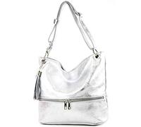modamoda de - épaule ital/sac à bandoulière en cuir T143, Couleur:argent