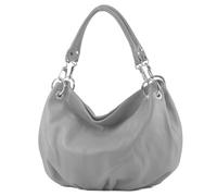 modamoda de IT40 - ital. Sac à bandoulière en cuir pour femme, Cuir gris télescope, sh. Beschreibung
